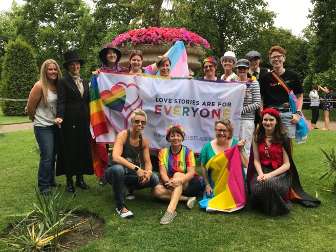 Anna Larner at London Pride 2019 RNA Love Stories Are For Everyone March