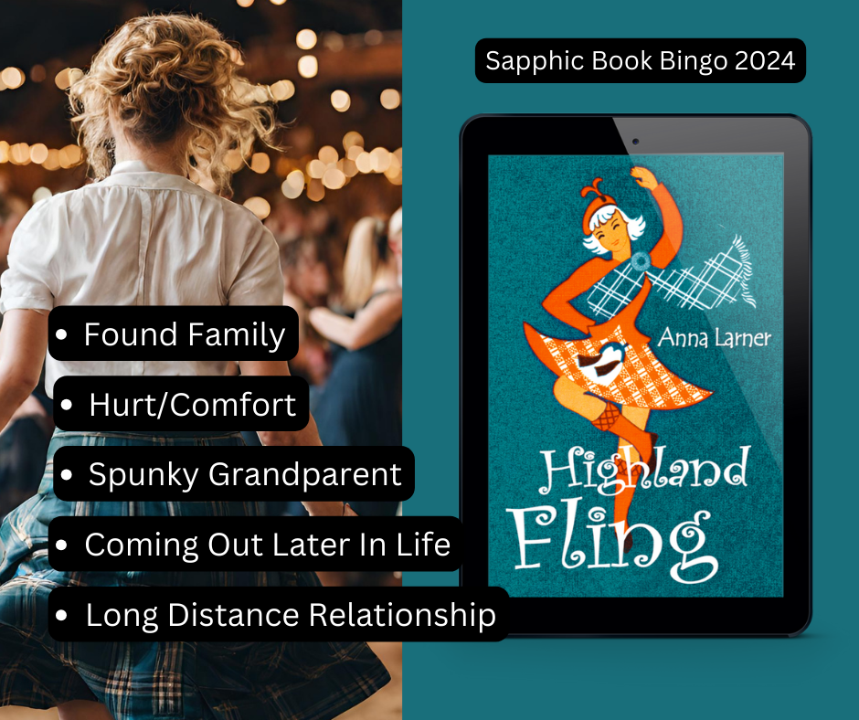Sapphic Book Bingo 2024 Hidden Gems - Long distance relationship. Age-gap lesbian romance set in the Scottish Highlands nr Loch Ness