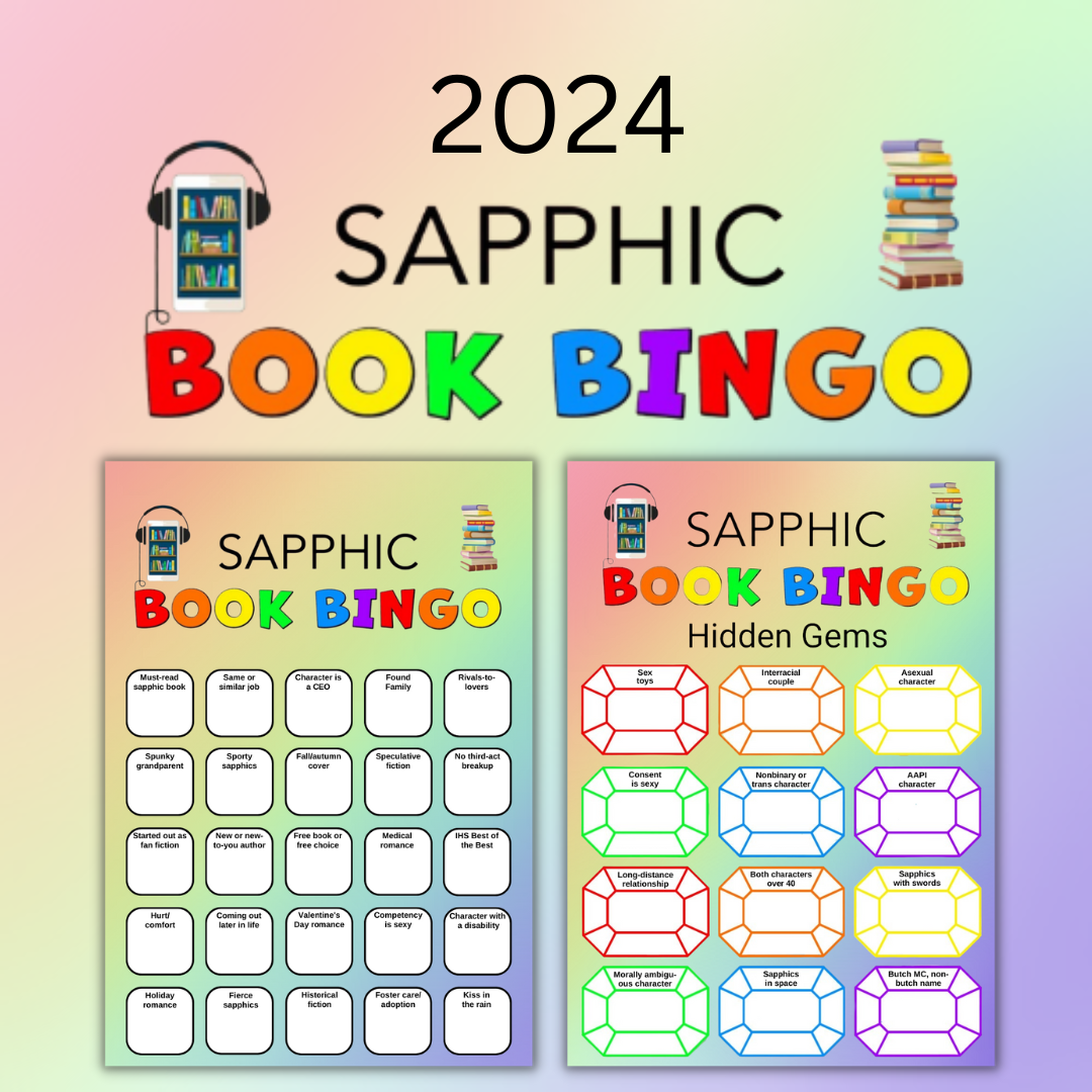 Jae Fiction Sapphic Book Bingo Card 2024 - All my books tick the Hidden Gems consent is sexy category!